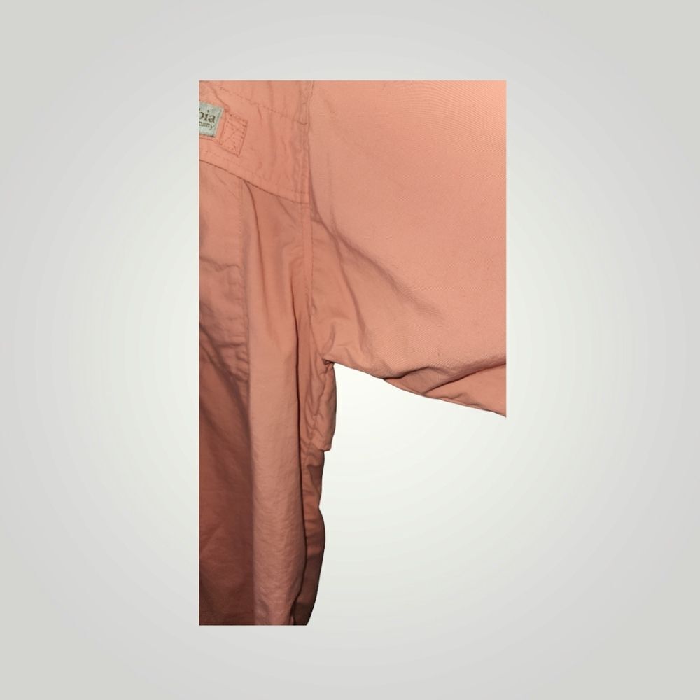 Columbia Men’s Button Up Vented Fishing Shirt Short Sleeve coral! Pink XL - Picture 4 of 9